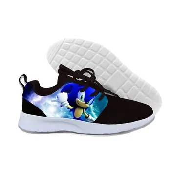 

Sonic the hedgehog Hot Cartoon 3D Printing Girls Boys Lightweight Sneakers Children Breathable Running Shoes Gift for Kids
