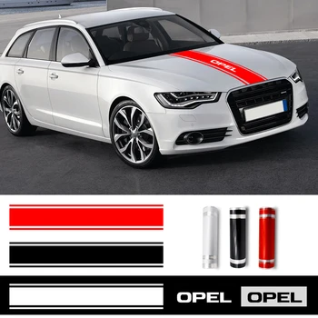 

Car Hood Decal Head Cover Sticker Modified Stripe Racing Sticker For OPEL Agila Astra Crosa Vectra Omega Zafira Car Accessories