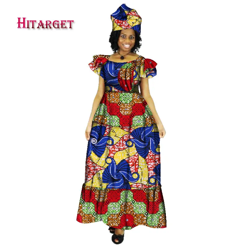 Женское платье с принтом Bazin Riche длинное в африканском стиле модель WY257|dress for|dress for