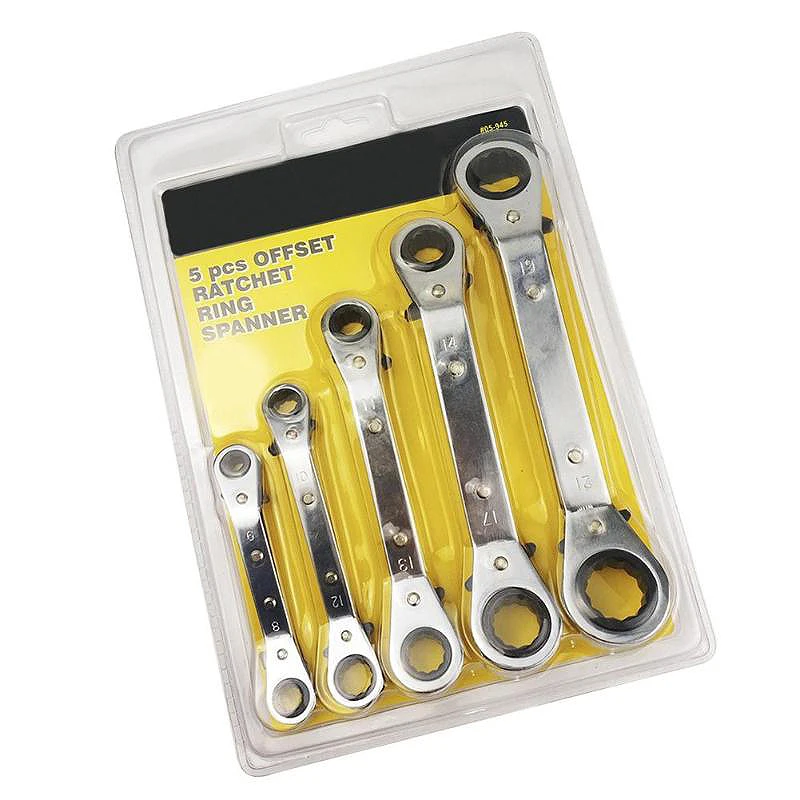 

HHO-5Pcs Wrench Set Of Tools Chromium Alloy Steel Dual Purpose Ratchet Ring Spanner Wrench Repair Kit Hand Tools Parts