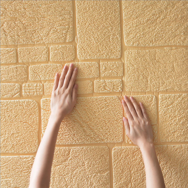 3D наклейки на стену толстый песчаник самоклеющиеся обои кирпичный узор столкновения Гостиная наклейки на стену спальня чистая Красная комната