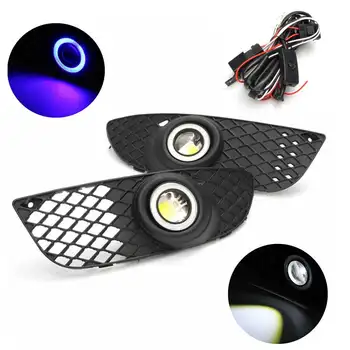 

Front Bumper Grille Cover Trim Fog Driving Lights Halo Ring Fog Lamps Hook-up Wire Switch Kit for Mitsubishi Lancer 2008-2014