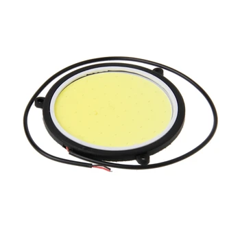 

2PCS DC12V 90mm COB Car DRL Round Shape Daytime Running Light White LED Lights