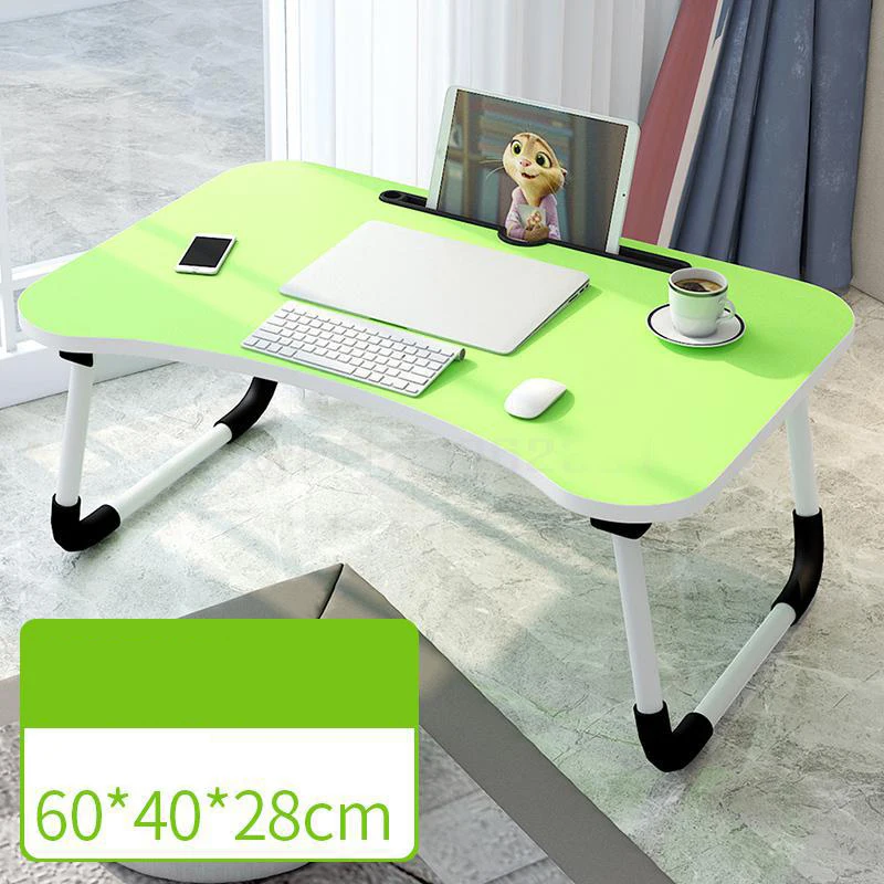 Стол для ноутбука для ленивых людей, Студенческая подставка для ноутбука, многофункциональная регулируемая высота, подставка для ноутбука, компьютерный стол, складной регулируемый наклон - Цвет: Светло-зеленый