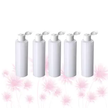 

5pcs 200ml Refillable Bottles Cosmetics Bottles Sub Empty Bottle Simple Plastic Storage Bottles Holder For Cosmetics Shampoo