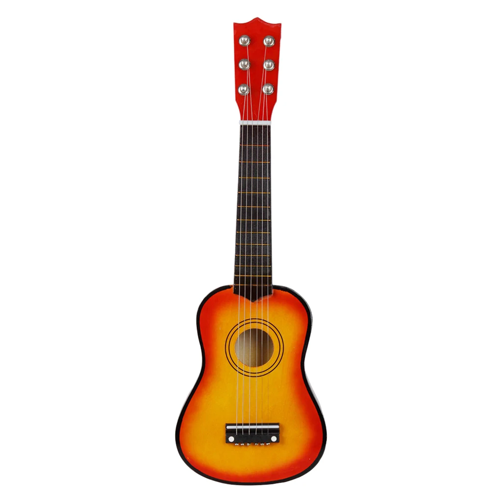 Finest Solid Wood 21inch 6 String Acoustic Guitar Musical Instrument for Kids Beginners Students Christmas Birthday Gift