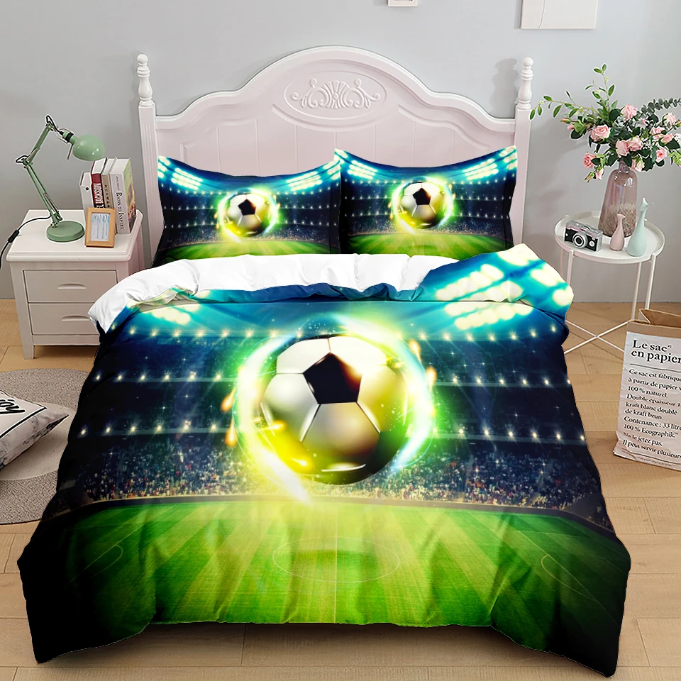 Conjunto de roupa de cama de futebol