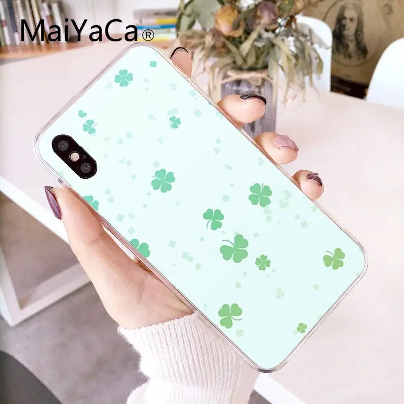 MaiYaCa простой маленький Свежий мятный зеленый DIY Роскошный чехол для iPhone X XS MAX 6 6s 7 7plus 8 8Plus 5 5S SE XR 10