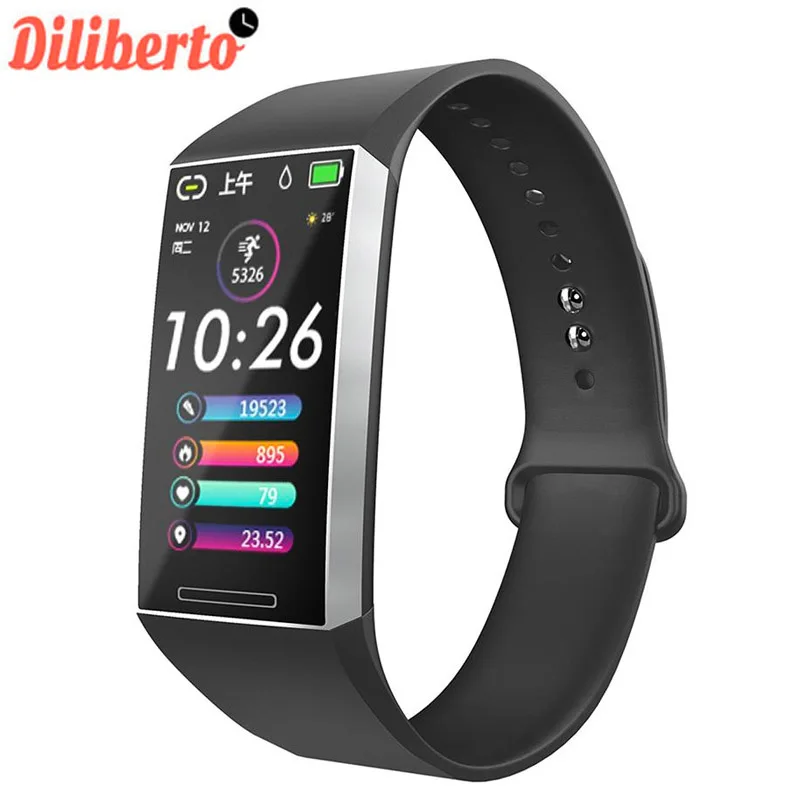 

Diliberto S18 Smart Bracelet Fitness Tracker Smart Band IP67 Sport Watch Heart Rate Blood Pressure Monitor Wristbands Men Women