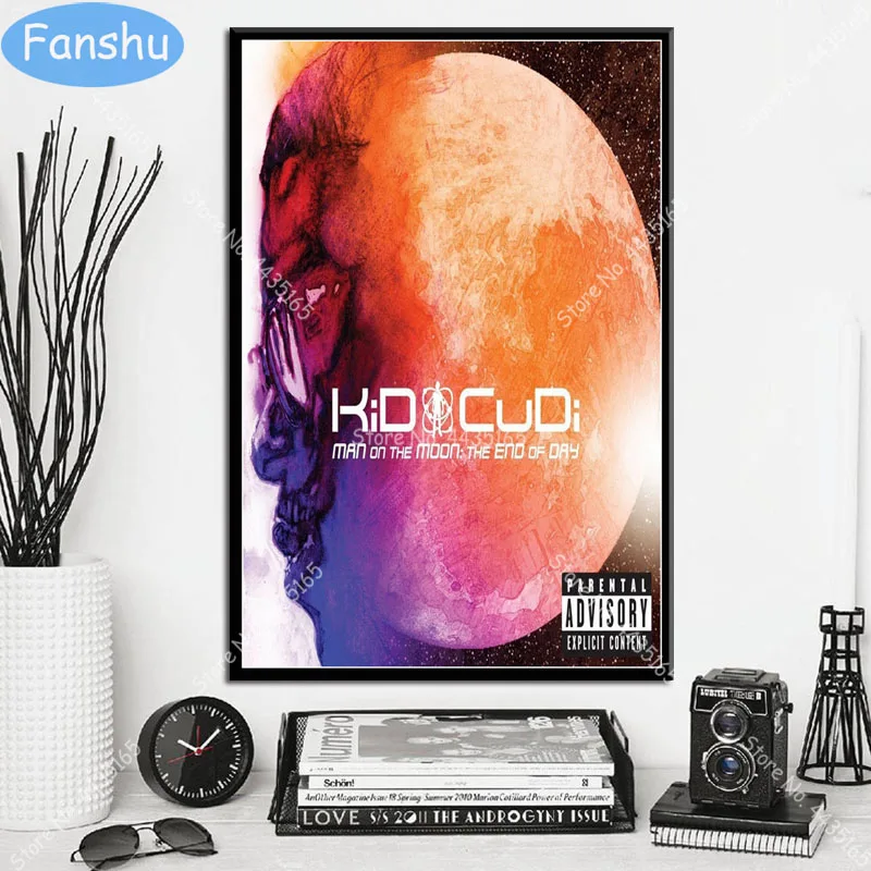 Детский плакат Cudi Man on the Moon новый альбом музыкальная Обложка хип-хоп рэп