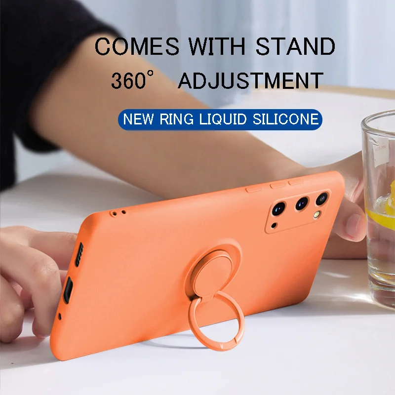 Magnetic Ring Holder Soft Silicone Car Stand Case