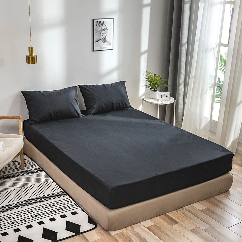 Model 2 Black 1Pc Waterproof Bedspread Skin Friendly Cotton Bed Cover Non Slip Fitted Sheet Bed Protect Mattress Cover For Home Hotel Hot Sale - Цвет: Model 2 Black