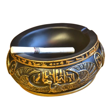 

Egypt Pattern Ashtray Fashionable Office Ashtray Ancient Egyptian Pharaoh Home Adornment Bedroom Cigar Ashtry Decoration R3702