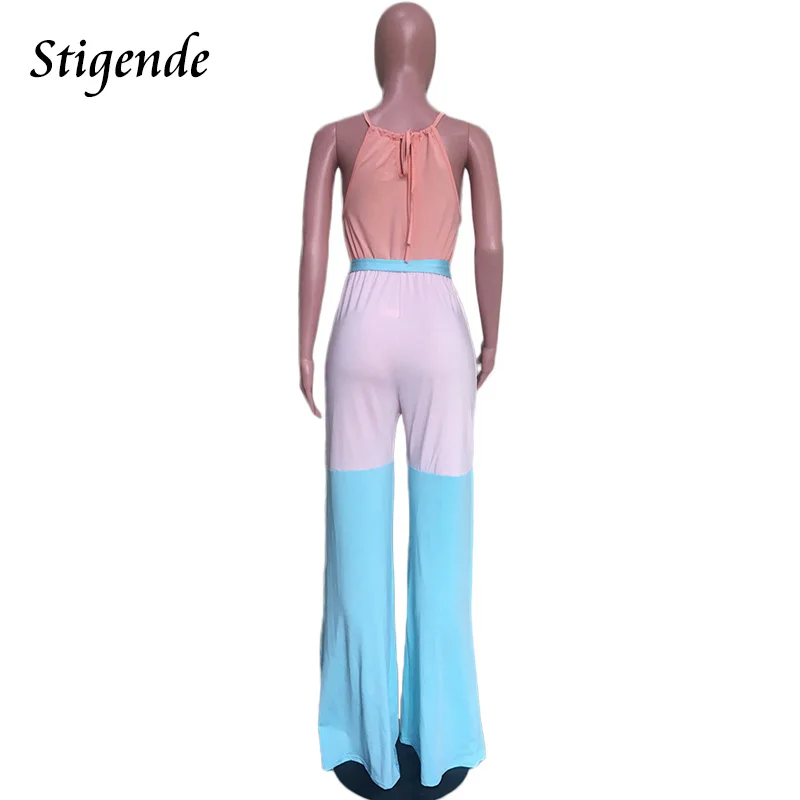Stigende Fashion Women Casual Wide Leg Sleeveless Jumpsuit Summer Bodycon Sexy Halter Jumpsuit Bandage Party Jumpsuit Clubwear Stigende Fashion Women Casual Wide Leg Sleeveless Jumpsuit Summer Bodycon Sexy Halter Jumpsuit Bandage Party Jumpsuit Clubwear