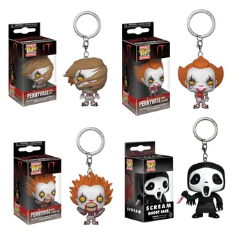 

Stephen King's It Pennywise Scream Ghost Face Pocket Keychain Action Figure Collection Model Toys for Children Gift