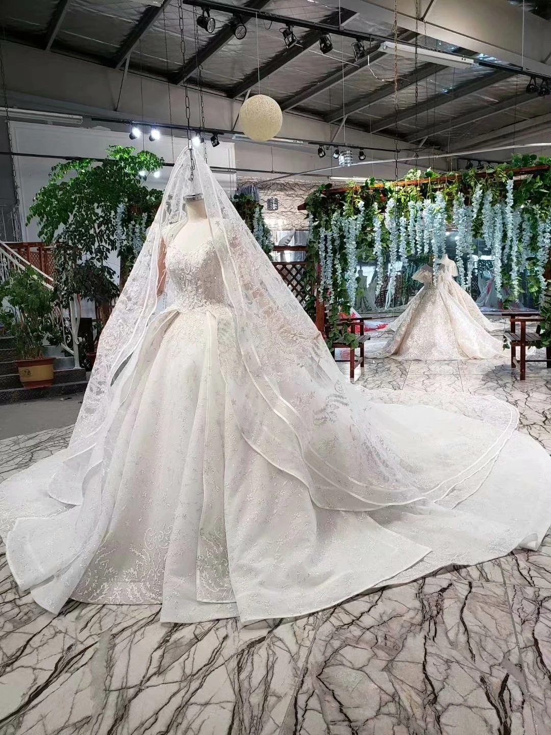 BacklakeGirls Vestido De Noiva, цвета слоновой кости, сексуальное бальное платье с v-образным вырезом и длинными рукавами, Аппликации, кружевные свадебные платья с длинным шлейфом
