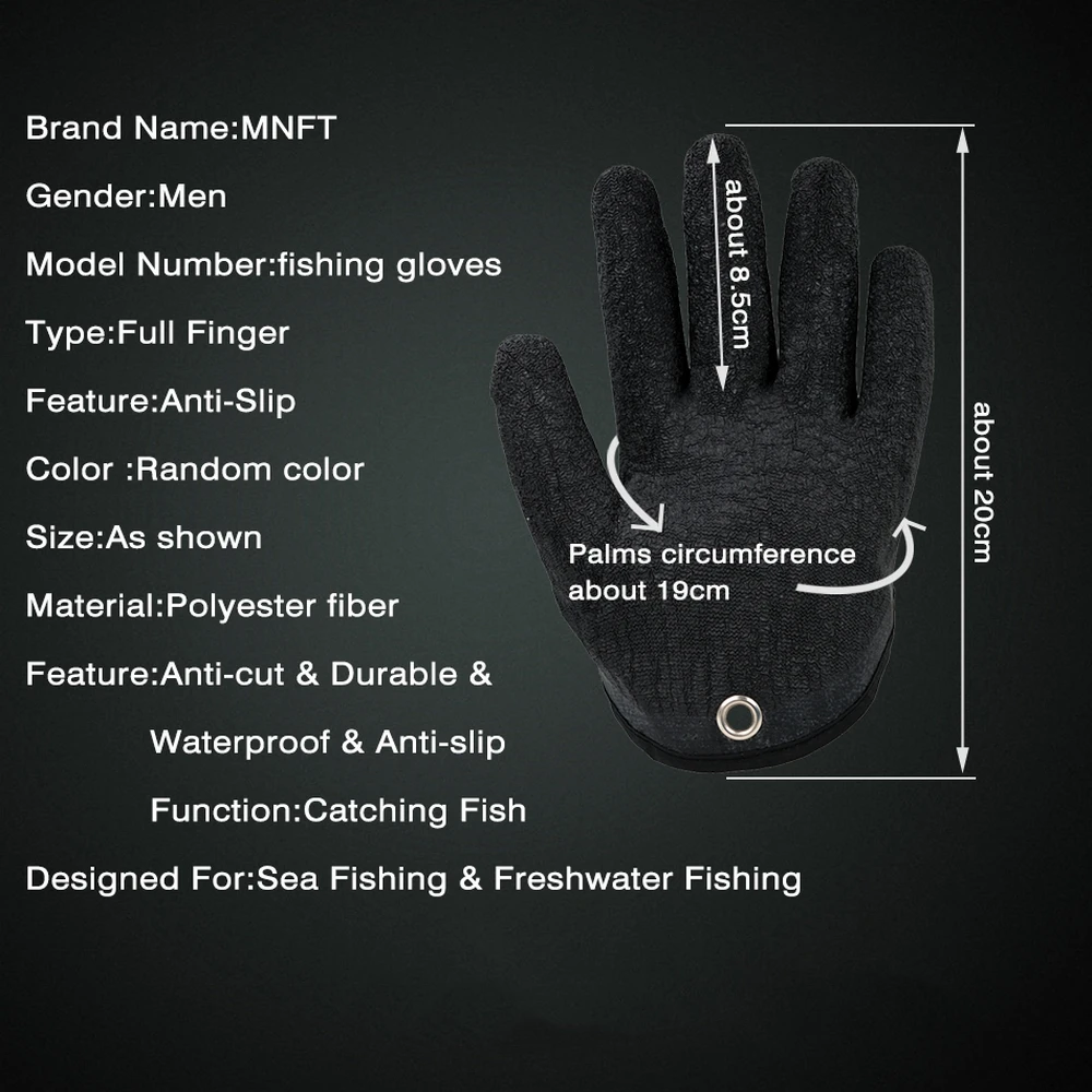 Fishing Catching Gloves 1Pcs Fishing Catching Gloves Protect Hand from Puncture Scrapes with Magnet