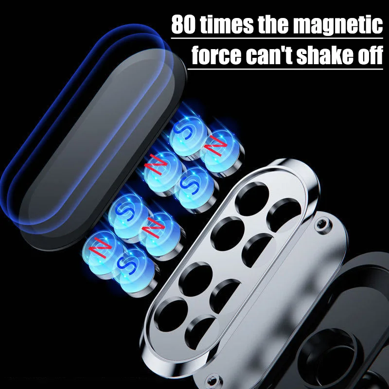 360° Rotatable Magnetic Car Phone Holder Magnet Mount Mobile Cell Phone Stand Telefon GPS Support For Iphone Xiaomi Huawei Redmi mobile phone stands for vehicle