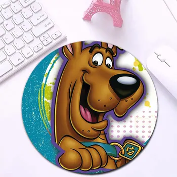 

Scooby-Doo Dog Round Gaming Mause Mouse Pad Computer Gamer Circle Mousepad Desk Game Mice Mat for CS GO LOL Dota