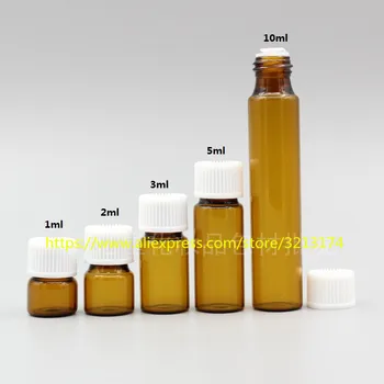 

wholesale 1ml 2ml 3ml 5ml10ml glass bottle, mini sample perfume essential oil Aromatherapy Liquid Pipette Refillable Bottle