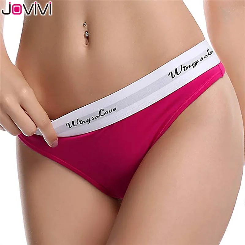 Jovivi, новинка, 3 шт., Женские Бесшовные стринги, Мягкое хлопковое нижнее белье, трусики, белый/серый/синий/розовый/красный цвет, размеры S/M/L, Wingslove, трусики