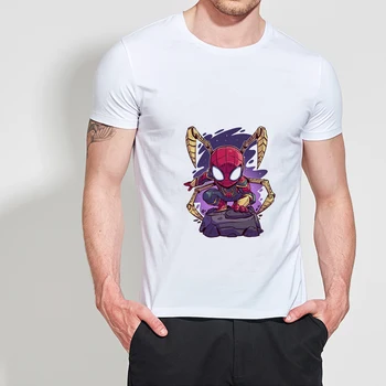 

Lus Los Fashion Casual The avengers super hero cartoon print T Shirt Marvel series T shirts Men Short T-Shirt 2019