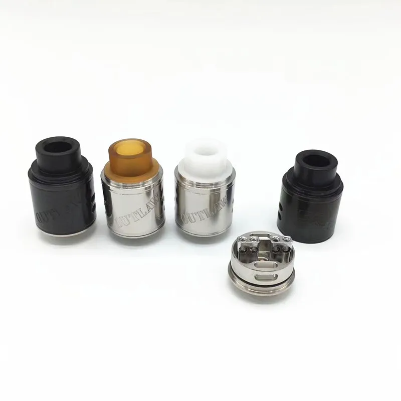 

Hot Selling Sob Outlaw RDA Rebuildable Drip Tip Atomizers Adjustable 24mm E Cigarette Atomizer Mod vs 1:1 Goon 528 25mm RDA