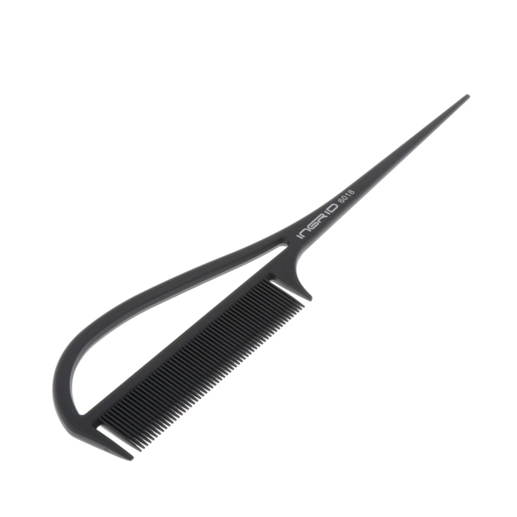 Plastic Anti-static Fine Teeth Rat Tail Teasing Comb Braiding Pintail Comb