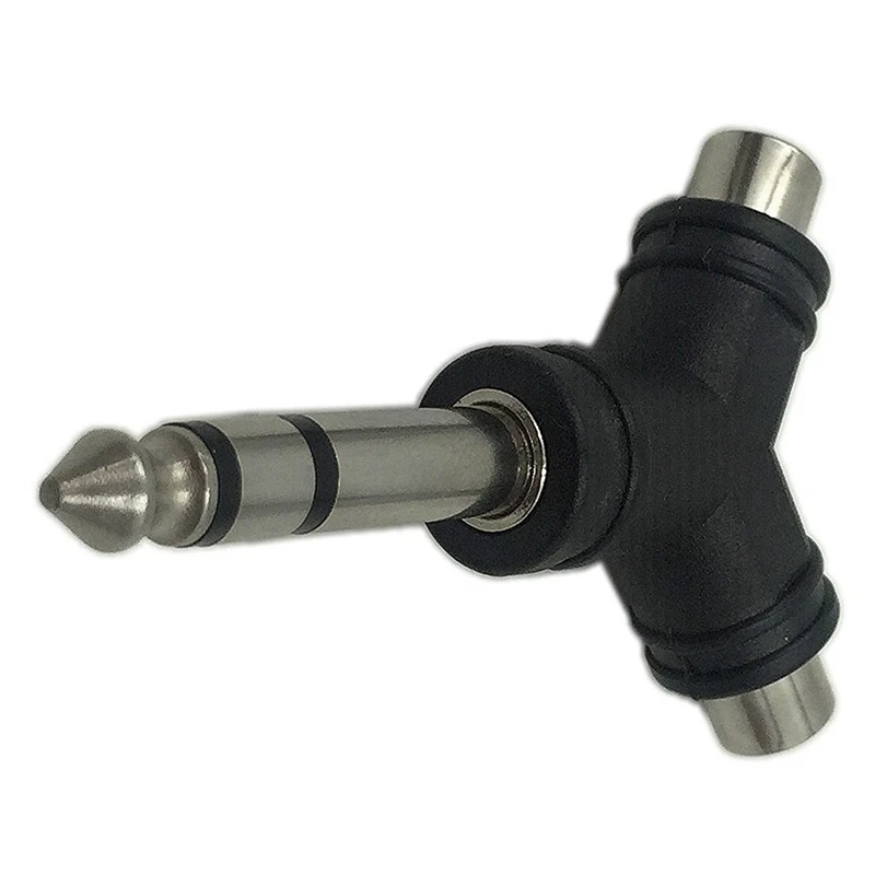8 Pcs 6.35Mm 1/4 Inch Male Plug Adapter: 2 Pcs Audio Splitter 1 Stereo To 2 RCA Female Jack Y Adapter with 6 Pcs To 3.5 Mm(1/8