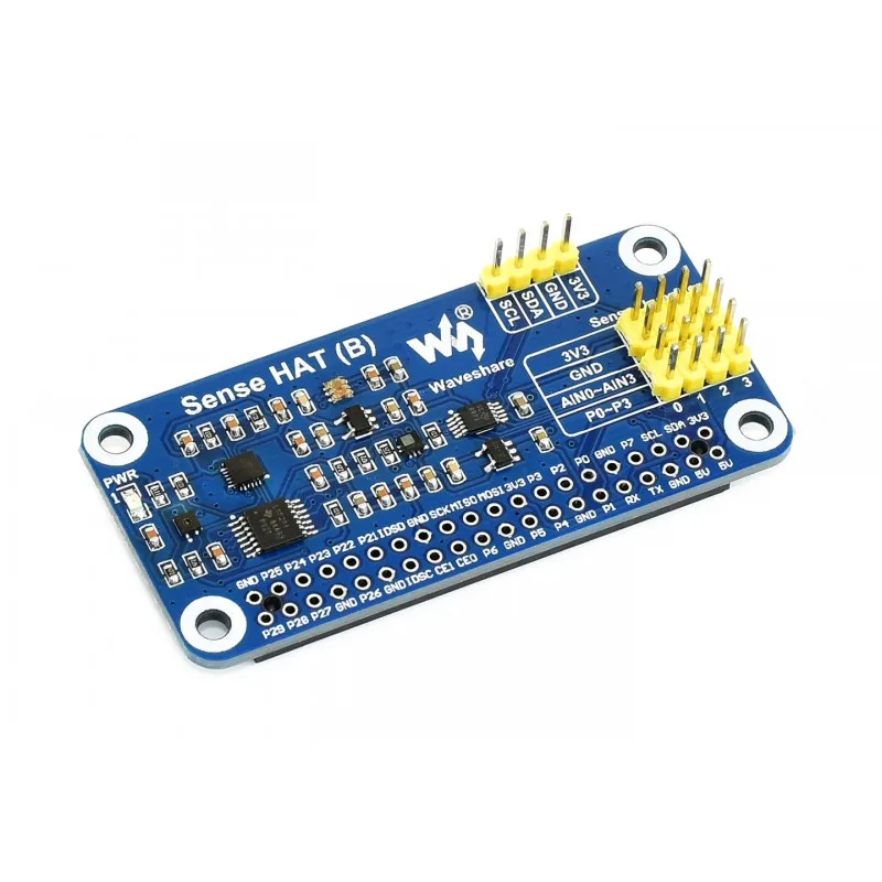 

Sense HAT (B) for Raspberry Pi Onboard Multi Powerful Sensors Supports External Sensors 3.3V I2C