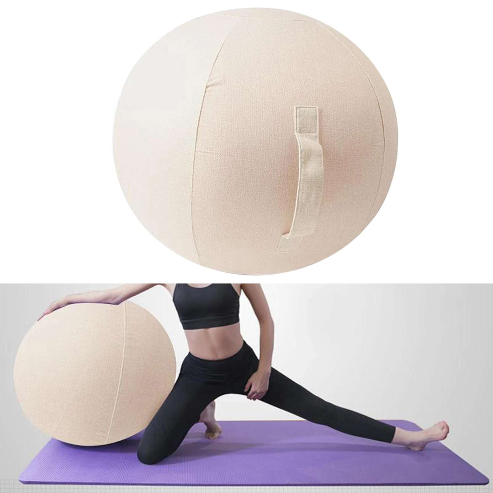 Stability Balance Ball Cover Training Ball Cover Yoga Ball Wrap for Home Pilates Gym Exercise Anti-slip Cover 45/55/65/75cm