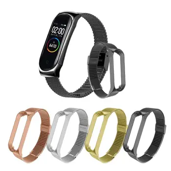 

Promotion! 2019 New Mi Band 3/4 Strap Metal Screwless Stainless Steel For Xiaomi Mi Band 3/4 Strap Bracelet
