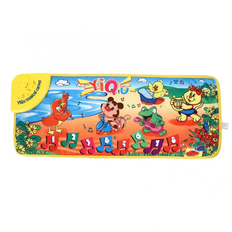 72X28X2cm Детская музыкальная палымат ковёр с дизайном «пианино» Enfant Пробуждение ковер ползающий Сенсорный игровой коврик Детская развивающая музыкальная игрушка подарок - Цвет: 72X28X2cm