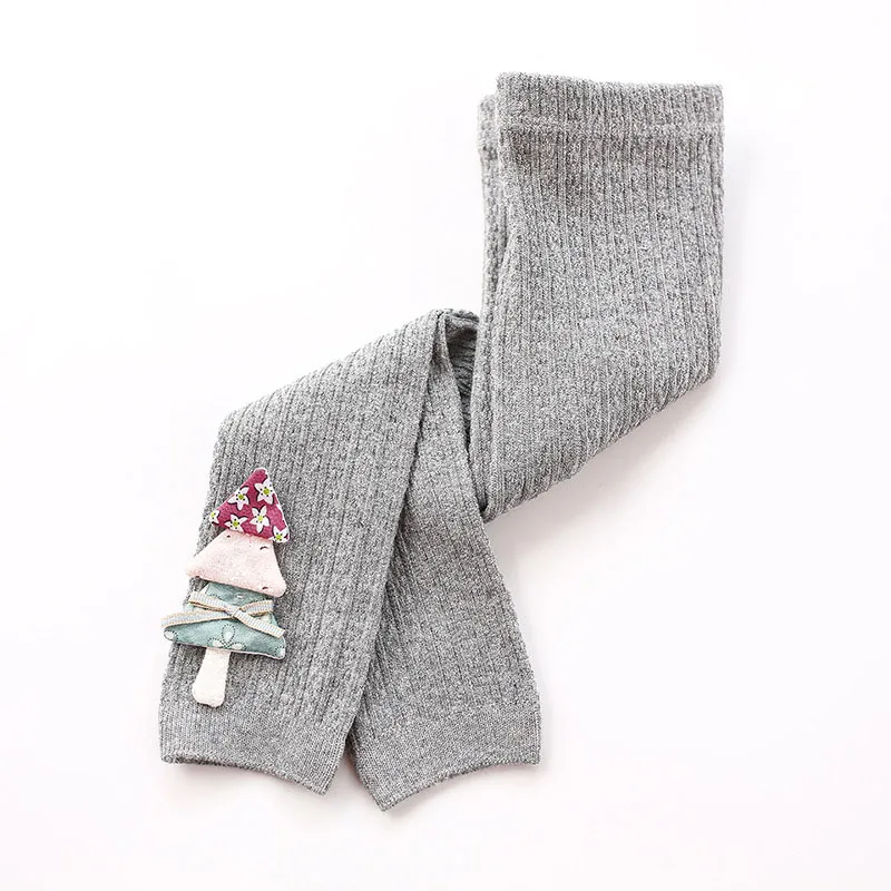 grey Колготки для маленьких девочек с рисунками животных; Meisje для новорожденных; теплые зимние колготки для девочек; мягкие хлопковые вязаные колготки для малышей - Цвет: grey