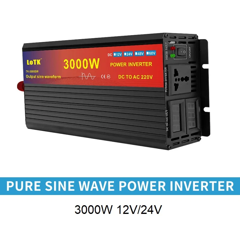 Pure Sine Wave Inverter 3000W 2000W 4000W 5000W DC 12v/24v To AC 110V/220V Voltage Transformer Power Converter | Обустройство дома