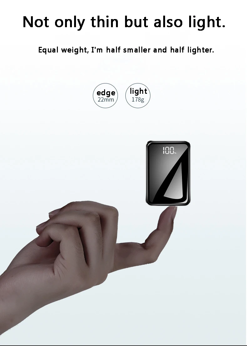 Внешний аккумулятор для xiaomi mi iPhone, USAMS mi ni Pover Bank, 20000 мА/ч светодиодный дисплей, внешний аккумулятор, повербанк, быстрая зарядка