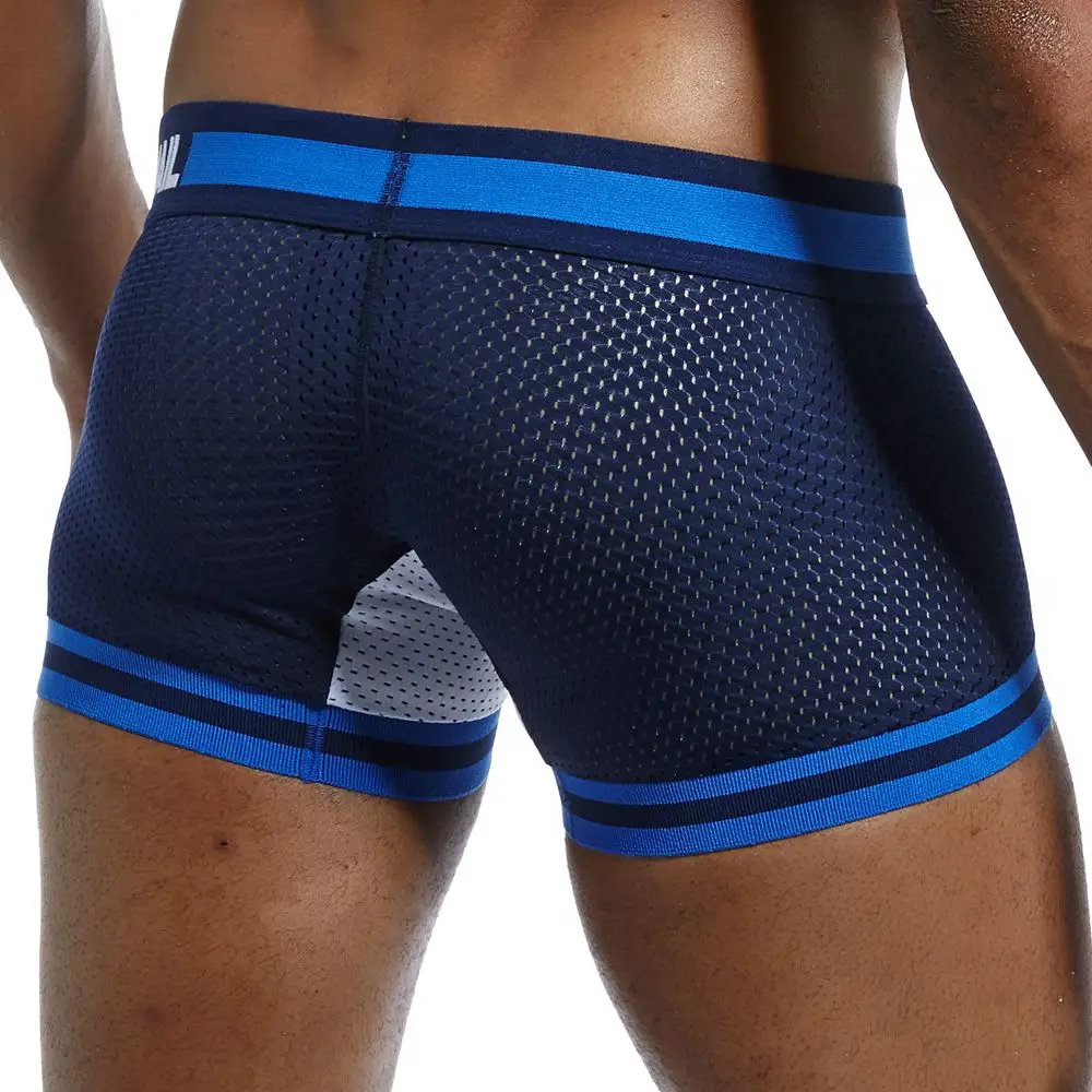 Мужские трусы боксеры JOCKMAIL нейлоновые сетчатые дышащие для фитнеса молодежное