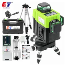 

Kaitian 360 Laser Level Receiver AC Supplyr Green 12 Lines Level Battery Self Leveling Horizontal&Vertical Livella Lasers Tripod