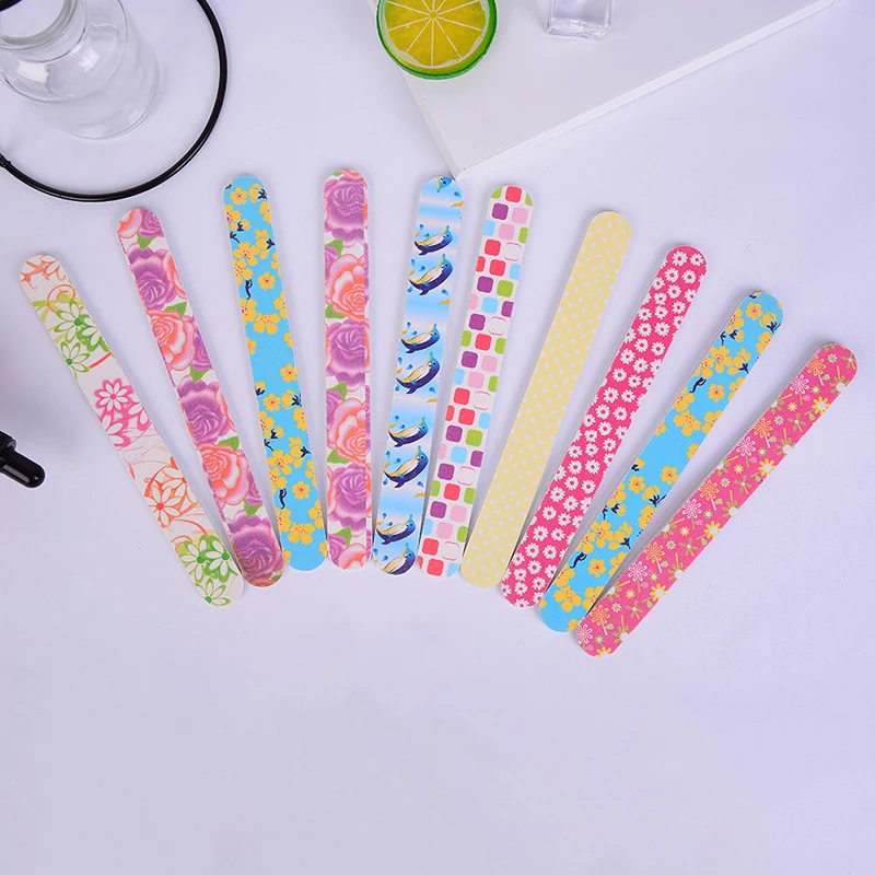 10pc Nail File Sanding Polish Random Tool Acrylic File Nail Art Block Buffer Sanding Nagels Nail Manicure Tools