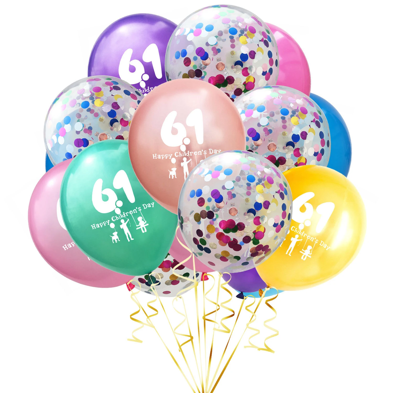 Разноцветные 12 дюймовые Мультяшные шары Happy 6 1 для детского дня фольга сделай сам