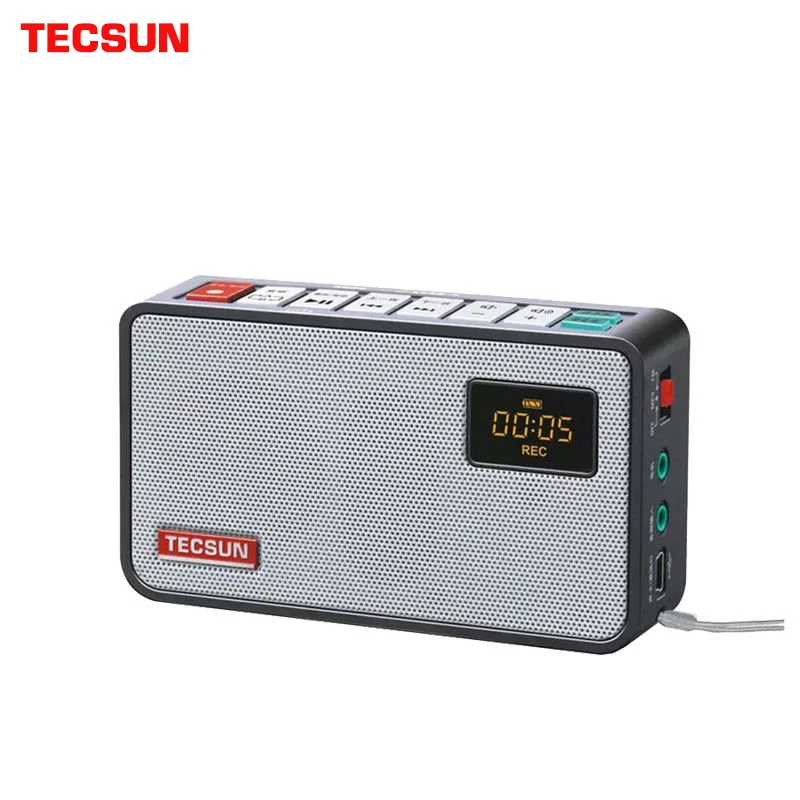 

Free Shipping TECSUN ICR-100 TF Card Mini-loudspeaker Recorder MP3 Player Radio FM 76-108 With 16G Max Memory TF card