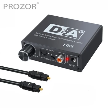 

Prozor 192KHz Digital to Analog aduio Converter Digital to Analog audio Converter Adjustable Volume Optical Toslink to Coaxial