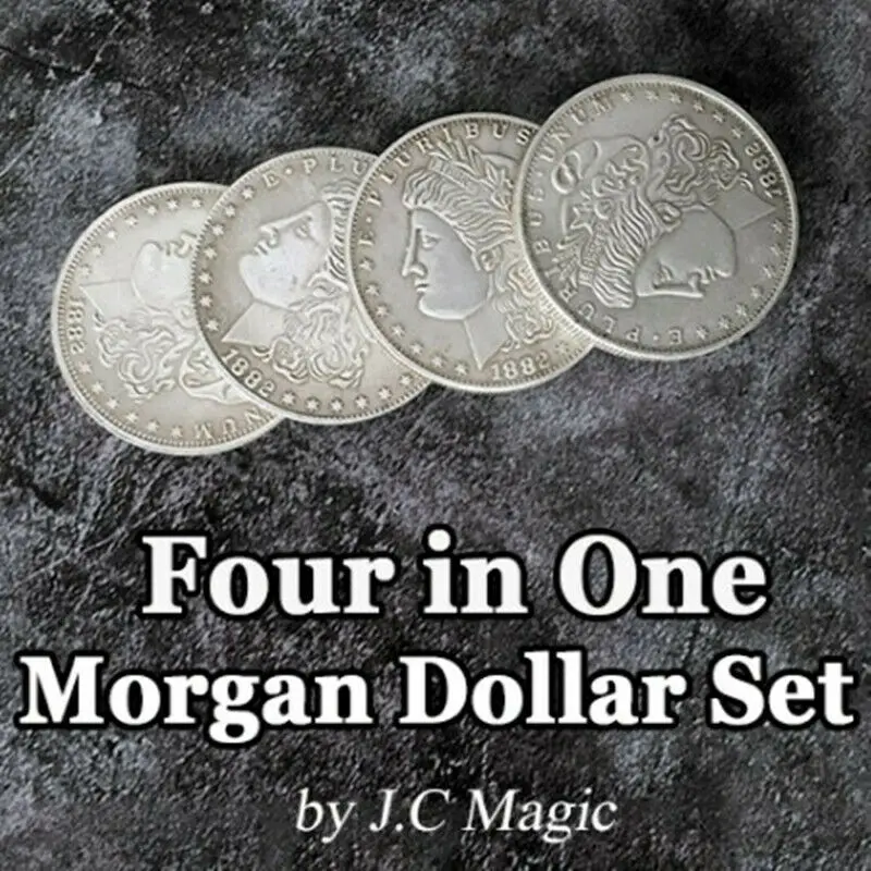 

Four in One Morgan Dollar Set Copper by J.C Magic Coin Magic Tricks Illusion Coin Appear/Vanish Jumping Close up Magic Gimmick