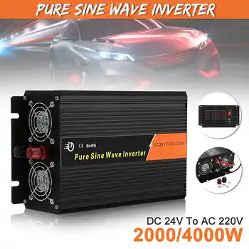 

Inverter 24V 220V 4000W Voltage transformer Pure Sine Wave Power Inverter DC 24V To AC 220V Converter Adapter Car Inverter