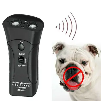 

2PCS Ultrasonic Dog Chaser Aggressive Attack Dogs Repeller Pets Trainers LED Flashlight Useful Pet Supplies Dog Training Tools