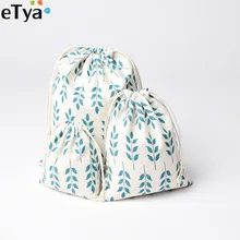 Многофункциональные женские хлопковые Сумки на шнурке, маленькие и большие размеры, тканевая Косметическая обувь для путешествий, сумка для хранения упаковки