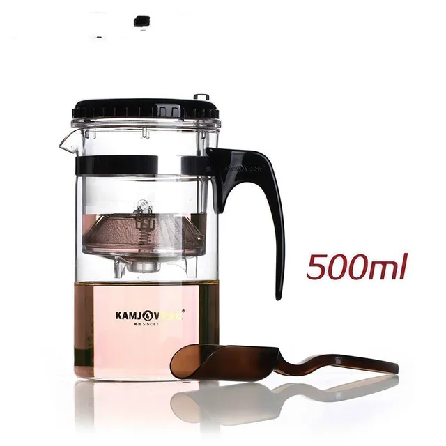 100% Valódi Kamjove Tp-160 Art Tea Cup Teáskanna 500 Ml Üveg Vízforraló-Szűrő Elegáns Csésze Auto-Nyitó Teakészlet Infuser De Cha