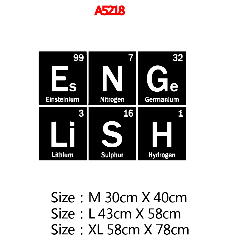 Промежуточный стол элементов серии составные наклейки на стену слова цитаты виниловые настенные наклейки для кабинета Кухня для химических любителей - Цвет: A5218