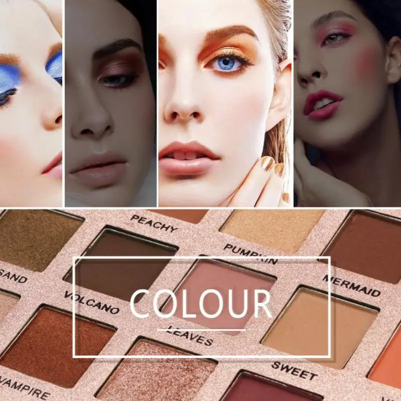 18 цветов мерцающие блестящие тени для век Пудра матовые тени для век косметический макияж профессиональный макияж водонепроницаемые тени для век