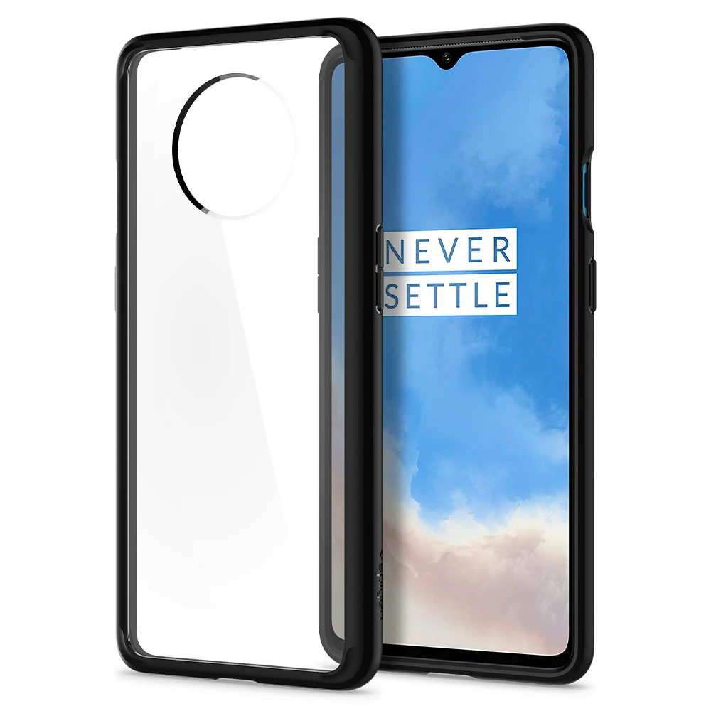 Spigen Чехол для OnePlus 7 T/7 T Pro Ультра Гибридный прозрачный жесткий чехол на заднюю панель+ черный мягкий бампер ударопрочный гибридный чехол s